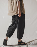 low key banding cool balloon pants
