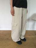 Kain Balloon Wide Cotton Cargo Banding Pants