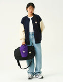 Flower Dot Embroidery Baseball Jacket