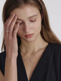 Essence Silver (W) Moissanite Ella Cross Necklace