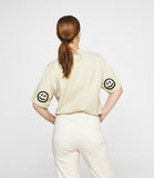Elbow Spray Dot Smile Short Sleeve Tee