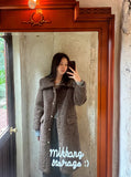 Tero Big Collar Boucle Mustang Long Coat
