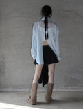 Backslit Striped Overfit Shirt