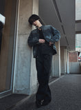 Chaser zipper denim jacket