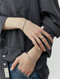 Essence Silver Wrap Diamond Curb Chain Bracelet 0.3CT
