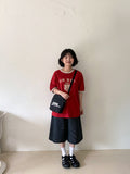 [unisex] Ensert Printed Ringer Over Short Sleeve T-shirt