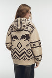[2-WAY] Nordic Winter Hood Knit Zip-up
