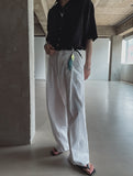 Monette linen wide pants