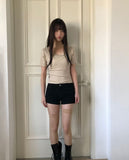 Erel High-Waisted Button Shorts