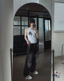 Pio Damaged Washed Denim Pants