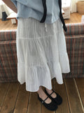 Hariki Stripe Banding Midi Skirt