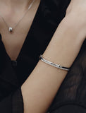 H-Link AB(W) Duo Line Pave Bangle