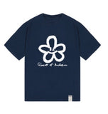 Big Spray Flower Smile Drawing Logo Short Sleeve Tee