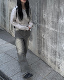 Renpi washed wide denim pants