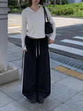 Tuki Dot Lace Line Track Wide Pants