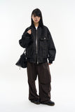 Endric 2-way zip-up denim jacket