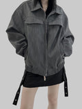 Shop pocket leather blouson