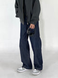 Semi-Wide Fit Indigo Denim Pants