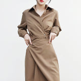 [NONCODE] Muren Wrap Shirt One Piece