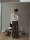 Kiku Ice Linen Two-Tuck Slacks