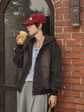 Cosid Rivet Denim Hood Zip-Up