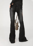 Red scales denim