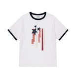 FLAG APPLIQUE RINGER TEE