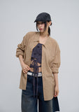 Claw cotton oversized fit checkered shirt