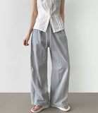Rustling Cooling Two-Way Side Lace Track Banding Pants