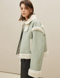 Crop Shearling Mustang Woman