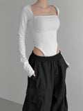 Ella Mix Square Neck Bodysuit Tee