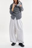 Structured pintuck balloon sweatpants