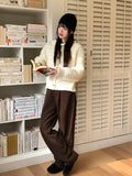 Mohen Waffle Wood Duffel Knit Cardigan