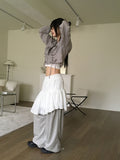 Shuve Pintuck Two-Way Pile Long Wide Jogger Pants