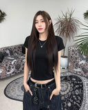 Ella Ribbed Basic Short Sleeves