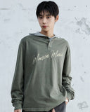 SCRIPT TYPE HENLEY NECK LONG SLEEVE