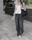 Mio Strap Wide Denim Pants