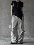 Tube top layered short sleeve T-shirt