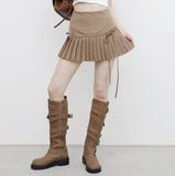 Noir String Pleats Skirt