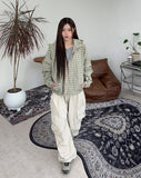 Davi Nylon Check Windbreaker