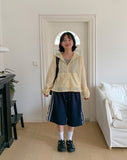 Holg Lace Track Banding Bermuda Pants