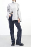 Cueen Unbalanced Zipper Sweatshirt