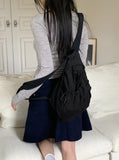 Puning Basic Plain Round Cropped Long Sleeve T-shirt
