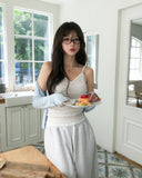 Bubble Lace Shirred Sleeveless