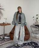FL crop shirring flight jumper