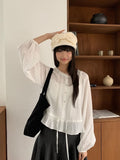 Kemba Ribbon Frill Lace Blouse