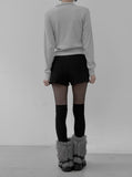 Basic Rib Long Knee Socks