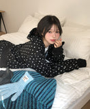 Kitsch Star Check Patch Two-Way Hood Zip-Up