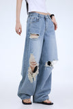 Rousey Damage Wide Jeans