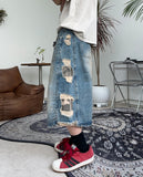 Shirato Camo Bermuda Denim Pants